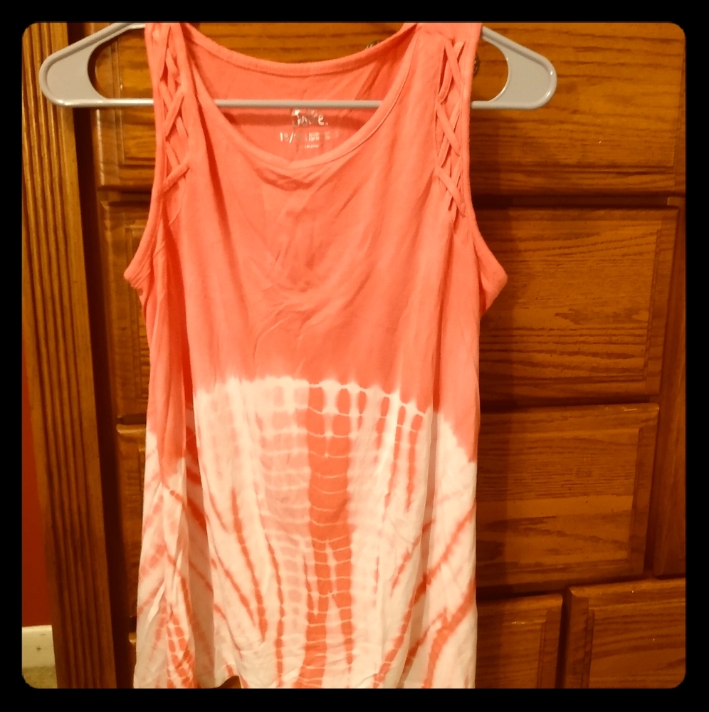 Peach Tie Dye Tank Top